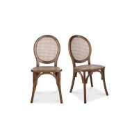 Birch Lane™ Helena Solid Wood Side Chair in Brown