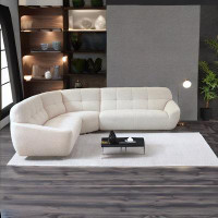 Hokku Designs 113"large Lamb Fabric Sofa