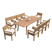 Rosecliff Heights Idora Rectangular 10 - Person Teak Dining Set