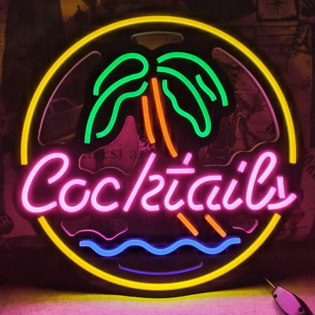 NEW NEON LED WALL SIGN COCKTAILS 228436 in Other in Alberta