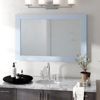 Latitude Run® Miroir de salle de bain mural rectangulaire avec cadre azaira