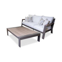 Signature Design by Ashley Tropicava Outdoor Sofa With Coffee Table