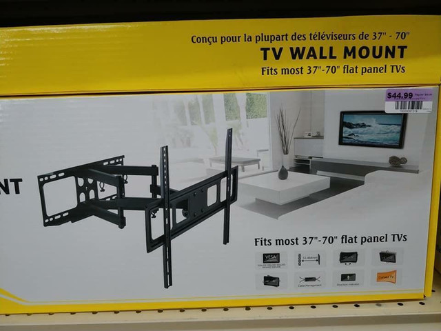 LIQUIDATION SUPPORTS MURAUX POUR TV 23PO A 70PO - PRIX IMBATTABLES BOOM LIQUIDATION TASCHEREAU in Video & TV Accessories in Longueuil / South Shore - Image 3