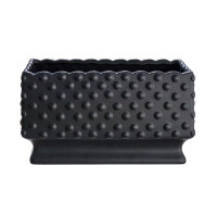 Ophelia & Co. Knaus Ceramic Hobnail Planter with Scalloped Edge and Polka Dots