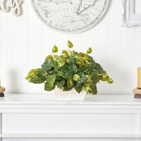 Gracie Oaks 14" Artificial Ivy Plant in Planter