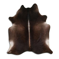 Foundry Select Balcer Handmade Cowhide Area Rug in Brown/White