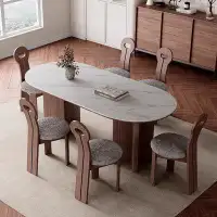GOGOFAUC French vintage dining table and chair oval_7