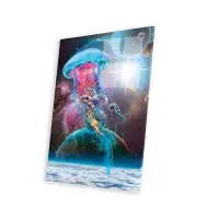 Red Barrel Studio Lectric Jellyfish Space Monster Print On Acrylic Glass