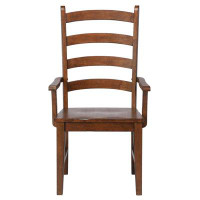 Rosalind Wheeler Brook Brown Arm Chair (Set Of 2)