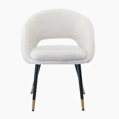 Latitude Run® Nedyu Fabric Metal Side Chair in White