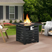 Latitude Run® Jeff 23.88" H x 31.83" W Stainless Steel Propane Outdoor Fire Pit Table