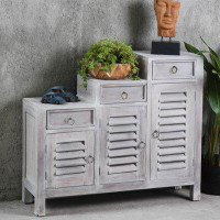 Ophelia & Co. Jonas Shutter 3 Drawer Accent Cabinet