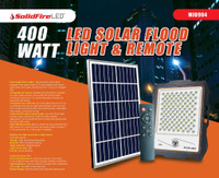 NEW 400 WATT LED SOLAR CAMERA REMOTE FLOOD LIGHT MJD904