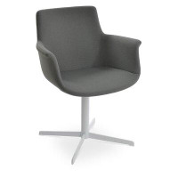 sohoConcept Bottega 4 Star Swivel Arm Chair in Fabric