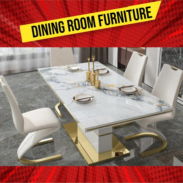 Marble Round Dining Set Sale !! Furniture Sale !! in Dining Tables & Sets in Hamilton - Image 3