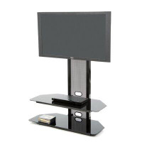Ebern Designs Angharad Floor TV Stand Mount with Audio Video Shelves for Up to 85" TVs
