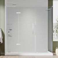 Ove Decors OVE Decors Endless TA2372101 Tampa, Corner Frameless Hinge Shower Door, 80 15/16 To 82 1/8 In. W X 72 In. H,