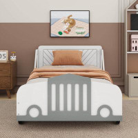 Zoomie Kids Akiria Car-Shaped Platform Bed with Wheels