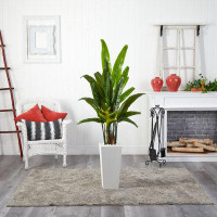 Ivy Bronx Travellers Artificial Palm Tree in Tower Planter