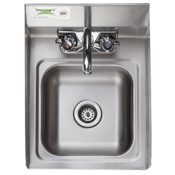 12 x 16 Wall Mounted Hand Sink with Gooseneck Faucet and Side Splash in Other Business & Industrial - Image 2