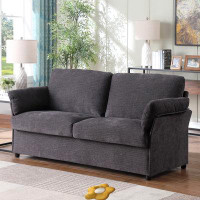 Latitude Run® Upholstered Chenille Loveseater Sofa With Wood Legs