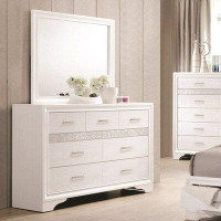 House of Hampton Lanier 7 Drawer Double Dresser with Mirror