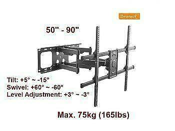 Promo! Super Solid Large Full-motion TV Wall Mount - For most 50-90 LED, LCD Curved _ Flat Panel TVs in Networking