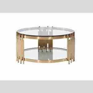 Round Gold Glass Coffee Table on Sale !! in Coffee Tables in Markham / York Region
