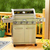 Monument Grills Monument Grills Convertible 4-Burner 60000 BTU Gas Grill with Side Burner (Without Conversion Kit)