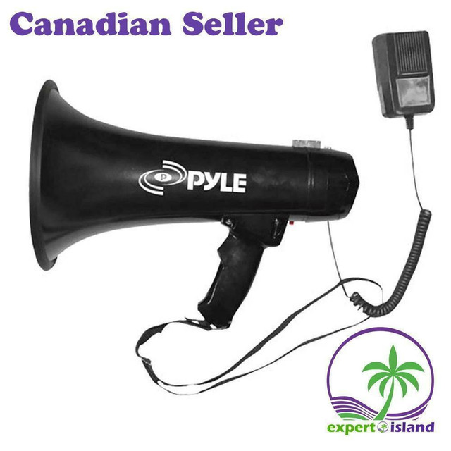 PYLE PMP43IN 40 Watts Professional Megaphone / Bullhorn w/Siren and 3.5mm Aux-In For Digital Music/iPod in Other