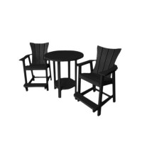 Red Barrel Studio Phat Tommy Tall Outdoor Bistro Table and Chairs Set