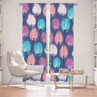 East Urban Home Lined Window Curtains 2-panel Set for Window Size by Metka Hiti - Spray Flowers