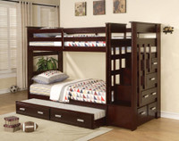 Perfect solid Bunk beds for kids Bedroom!! 3 beds in 1 bunk bed and additional storage on side for $1199