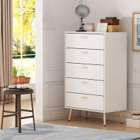 Mercer41 5 Drawer Chest With Metal Legs