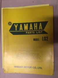 1972 Yamaha LS2 Parts List