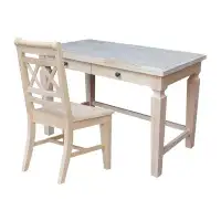 August Grove Bhuvi 48'' W Rectangle Writing Desk and Chair Set