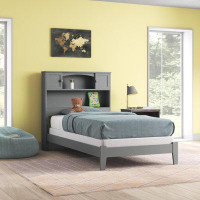 Viv + Rae Bouldin Solid Wood Panel Bed with Bookcase
