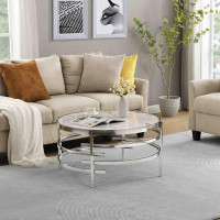 Wrought Studio Round Coffee Table With Sintered Stone Top