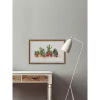 Union Rustic 'Potted Plants' Framed Watercolor Painting Print