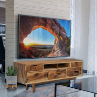 Chic Teak Solid Wood TV Stand for TVs up to 70"