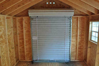 NEW IN STOCK! Brand new white 5' x 7' roll up door great for shed or garage!
