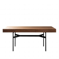 Recon Furniture 62.99" Brown Rectangular Solid + Manufactured Wood Desk,3-drawer
