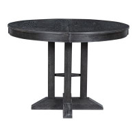 August Grove Farmhouse Dining Table Extendable Round Table For Kitchen, Dining Room
