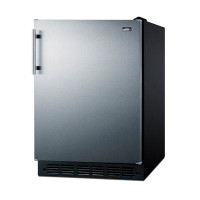 Summit Appliance Summit Appliance 24" Wide Made in Europe Stainless Steel Door Refrigerator-Freezer