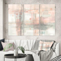 Made in Canada - East Urban Home Premium 'Intersect II Grey' Painting Multi-Piece Image on Canvas