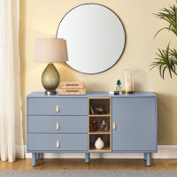 Latitude Run® Storage Cabinet With Doors And Drawers, Chest Of Drawers, Multifunctional Storage Cabinet, Wooden Storage