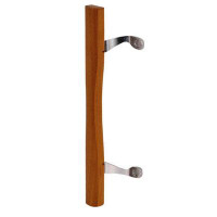 G.A.S. Hardware Sliding Door Wood Handle Patio Glass Door Wood Handle Replacement Chrome Finish Sliding Door Repair