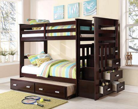 Amazing Bunk Beds on Sale From $599. Bunk Beds with ladders, Staircase, Storage, Sleep over trundle beds from $599 in Beds & Mattresses in Chatham-Kent - Image 2