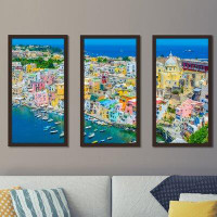 Made in Canada - Picture Perfect International "Napoli" 3 Piece Framed Painting Print Set