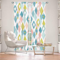 East Urban Home Lined Window Curtains 2-panel Set for Window Size by Metka Hiti - Harlequin Pastel